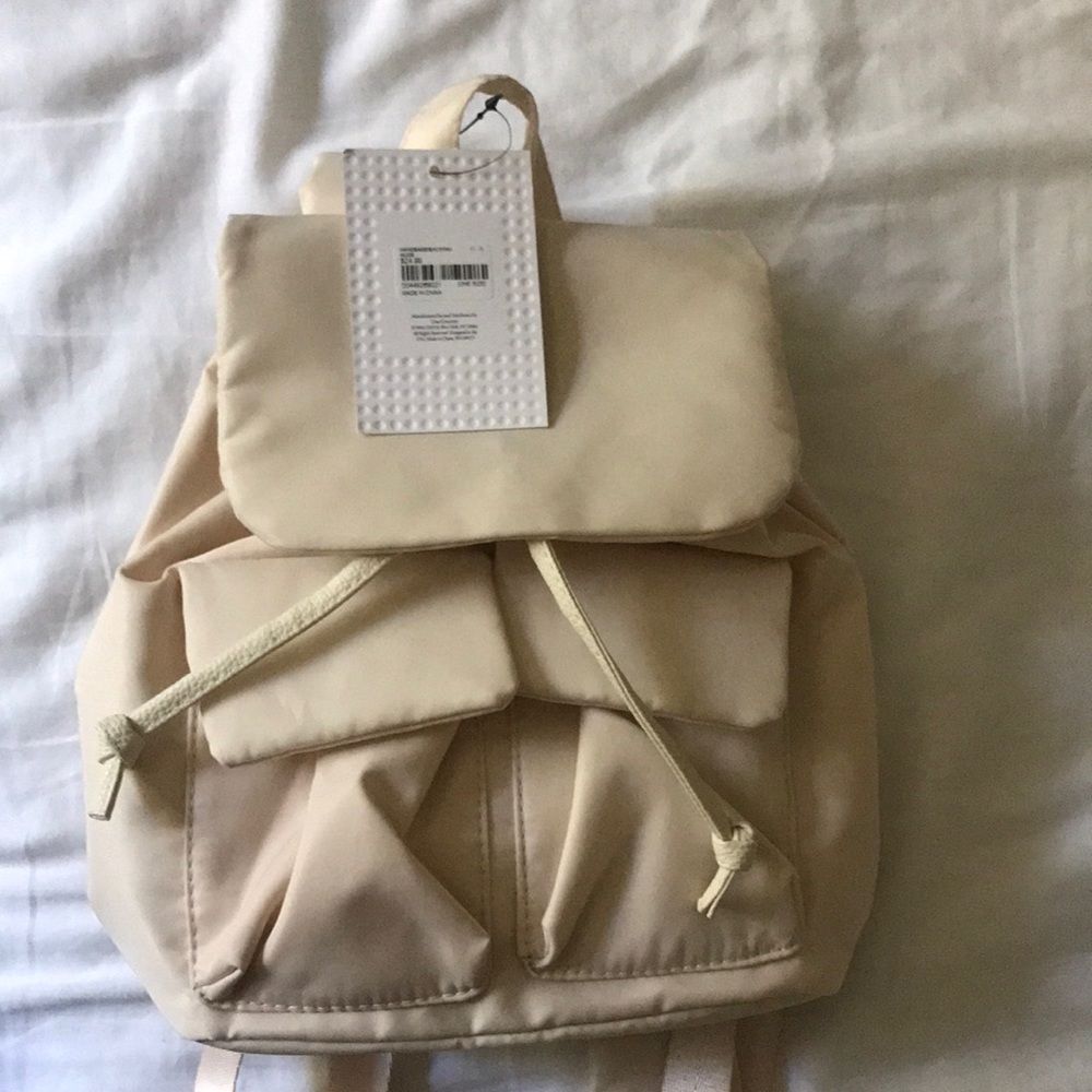 Drawstring Flap-Pocket Backpack